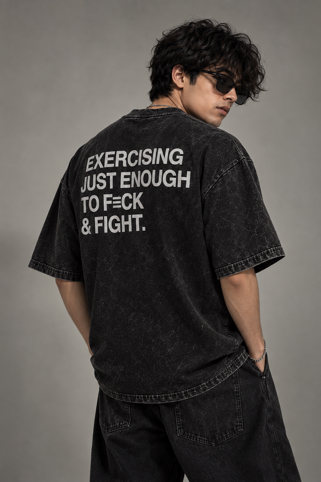 EXERCISING JUST ENOUGH Oversized T-Shirt