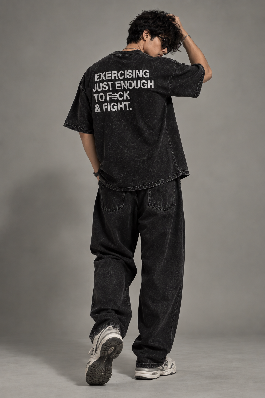 EXERCISING JUST ENOUGH Oversized T-Shirt