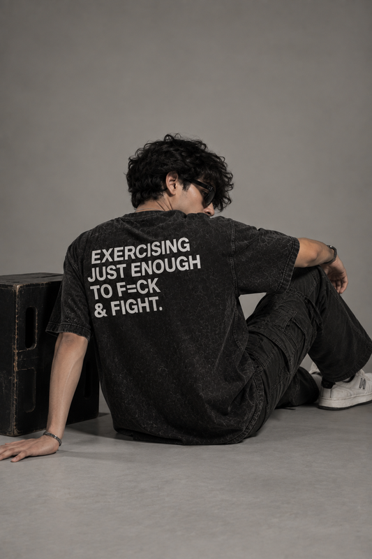 EXERCISING JUST ENOUGH Oversized T-Shirt