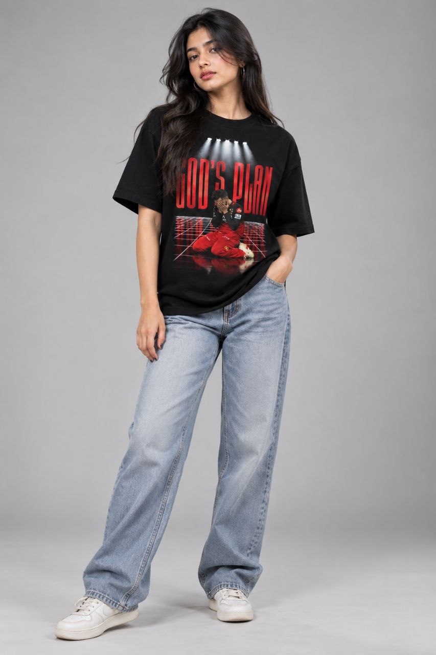 GOD’S PLAN — Virat Kohli Inspired Oversized T-Shirt