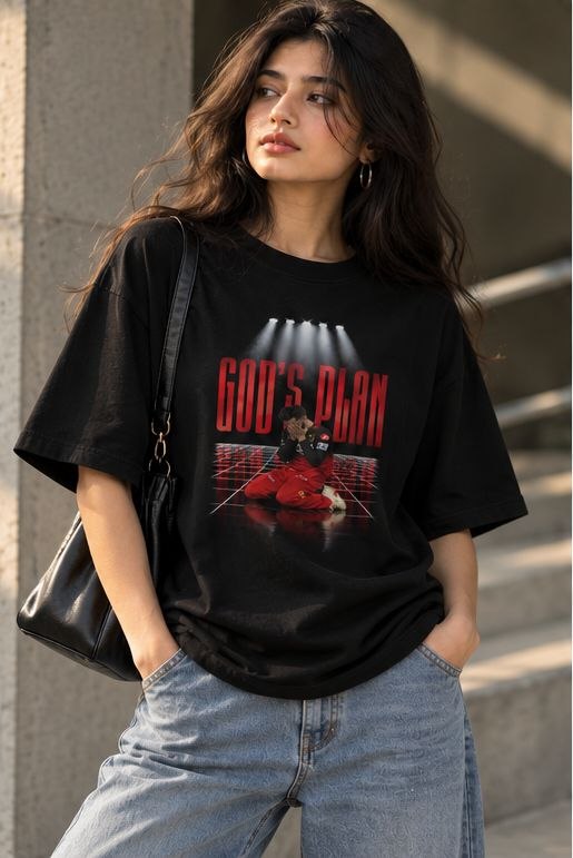 GOD’S PLAN — Virat Kohli Inspired Oversized T-Shirt